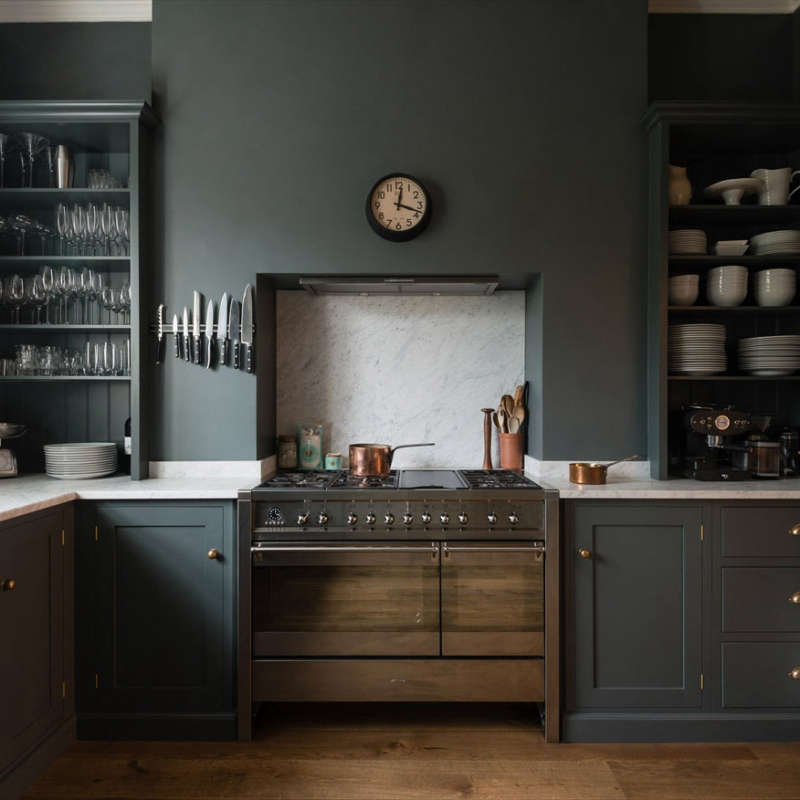 deVOL Bloomsbury dark shaker cabinets  